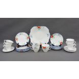 An Art Deco bone china part teaset and a Olde English teaset (a lot)