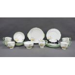 Roslyn fine bone china Lily pattern teaset comprising six cups, six saucers, six side plates, cake