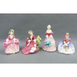 Collection of four Royal Doulton figures to include 'Monica' HN1467, 'Veronica' HN1915, 'Bo-Peep'