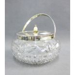 George V silver mounted cut glass bowl, William Hutton & Sons, Ltd, Sheffield 1924, with a silver