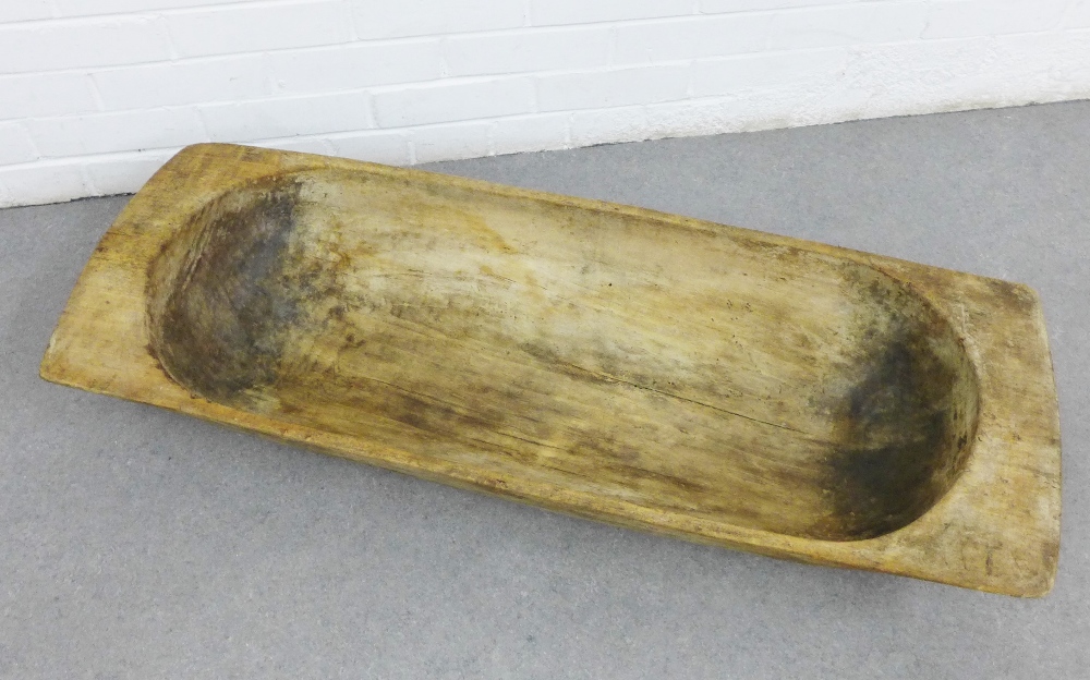 19th century provincial French dough bin trough, 38 x 108cm