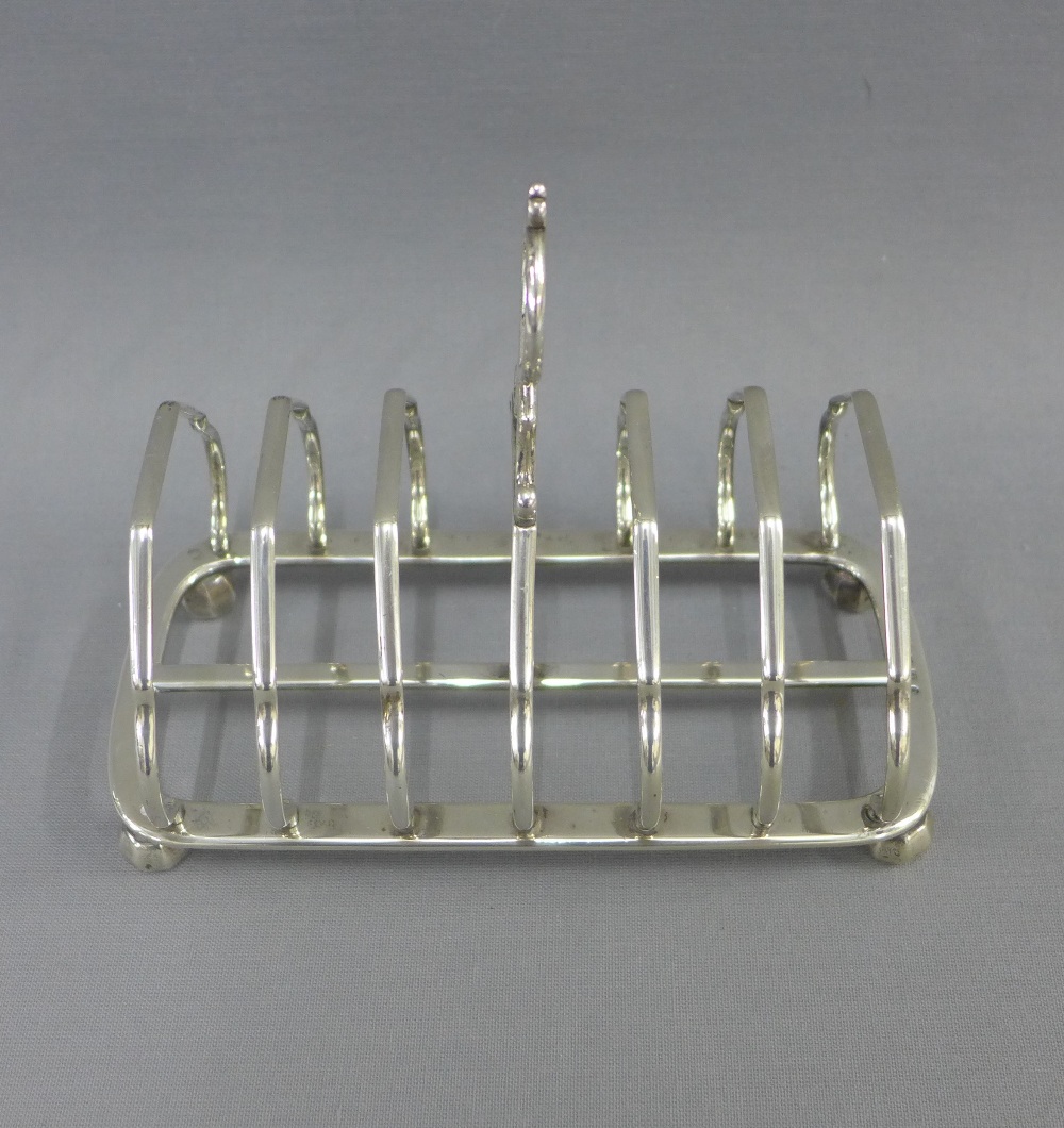 Victorian silver toastrack, John Gilbert, Birmingham 1870, 13 x 17cm, 325g - Image 2 of 3