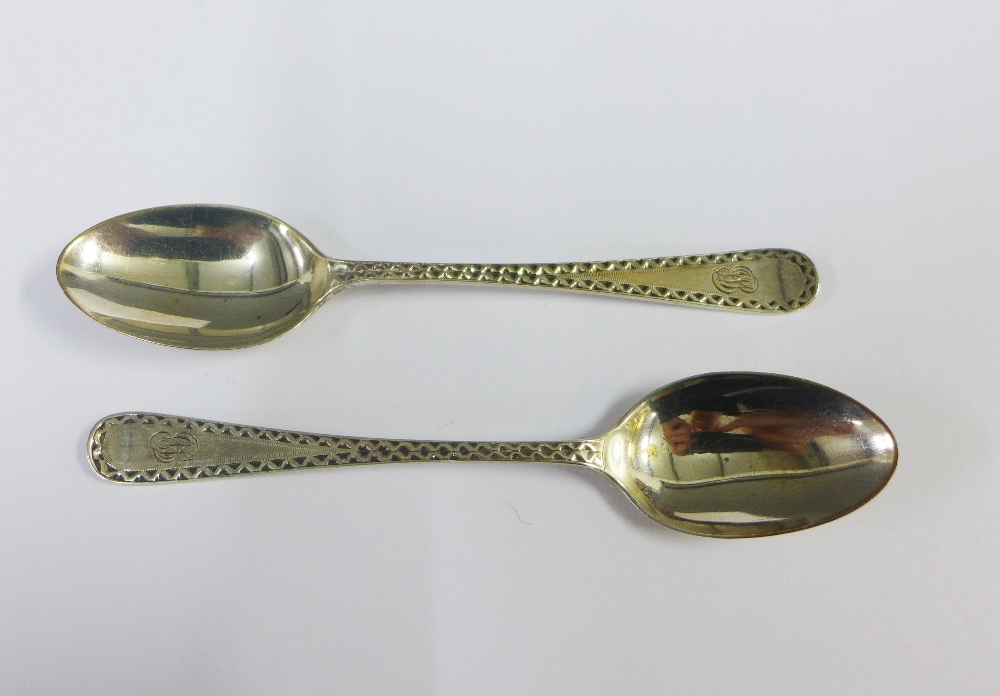 Victorian cased set of twelve silver teaspoons and matching sugar tongs, Henry Wilkinson & Co, - Image 2 of 4