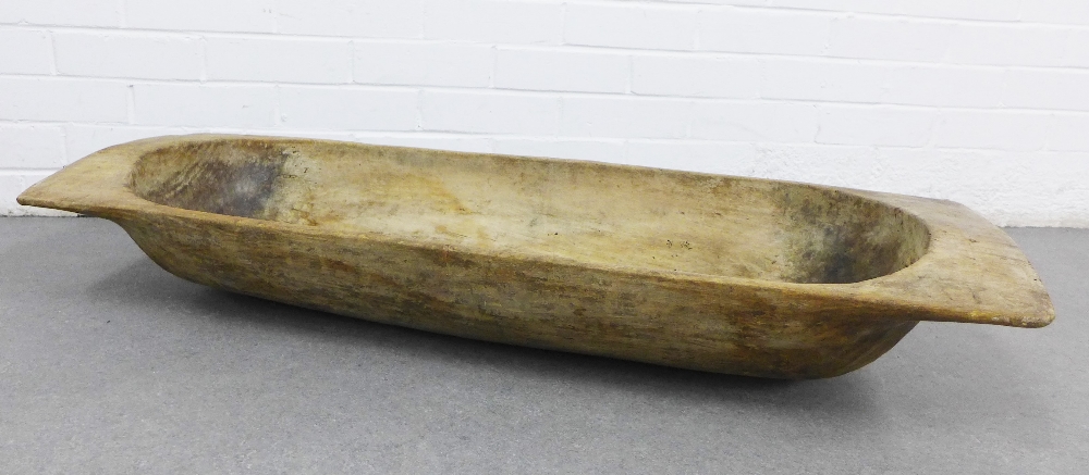 19th century provincial French dough bin trough, 38 x 108cm - Image 2 of 2