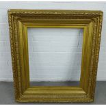 Large rectangular giltwood frame, 110 x 100cm overall and internal dimensions approx 71 x 61cm