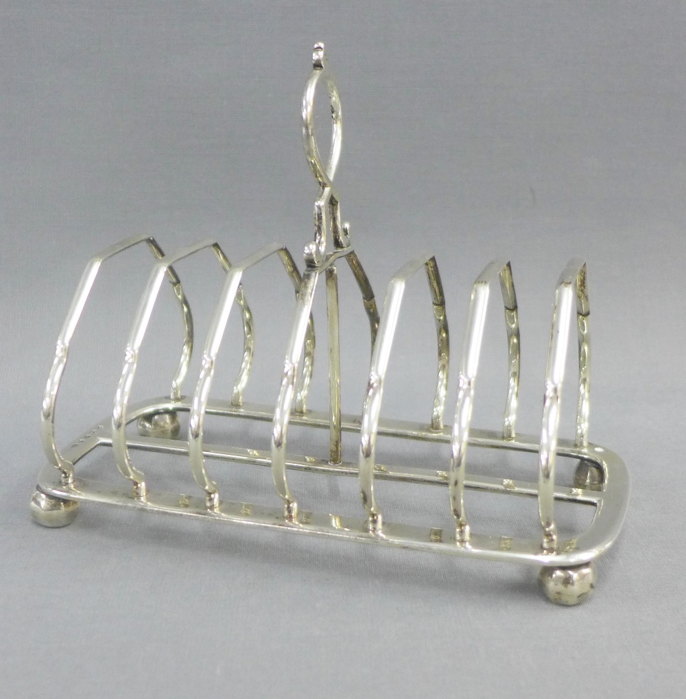 Victorian silver toastrack, John Gilbert, Birmingham 1870, 13 x 17cm, 325g