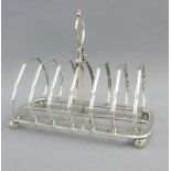 Victorian silver toastrack, John Gilbert, Birmingham 1870, 13 x 17cm, 325g