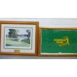 10th Hole The Belfry by Graeme Baxter, a coloured print together with a signed European Tour