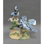Beswick pottery birds figure group, impressed backstamp and number 925, 13cm