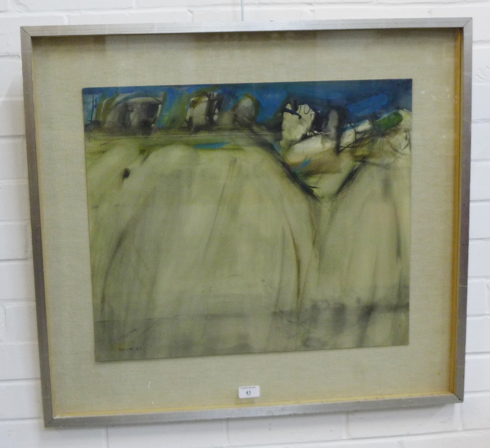 Alan Kemp, Landscape, watercolour,signed and dated 69, framed under glass, Royal Scottish Academy - Image 2 of 3