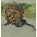 Damian Callan, Study of A child II gouache, signed and dated '02, framed under glass with a Scottish