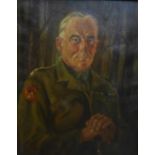 Portrait of a Scottish Officer, Oil on Canvas, signed indistinctly bottom right, framed,