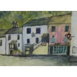 Stephanie Dees, RSW (B.1974) Fife Village, Mixed Media, signed and framed under glass, 18 x 13cm