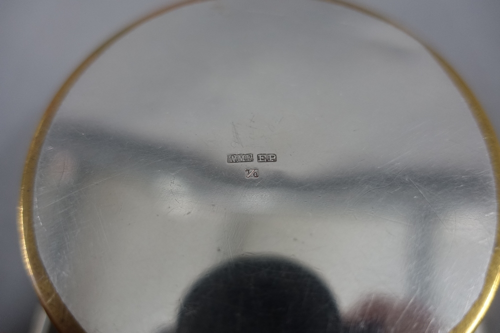 WMF Epns and glass dish with a swing handle, 12cm diameter - Image 3 of 3