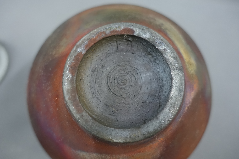 Lead fired earthenware pot and a studio pottery colander type bowl, (2) - Image 4 of 4