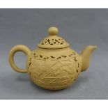 Yixing type teapot and cover, 10cm high