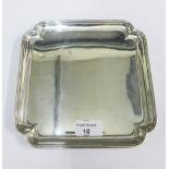 Edwardian silver salver / waiter, of square form, Thomas Bradbury & Son, Sheffield 1910, 20 x