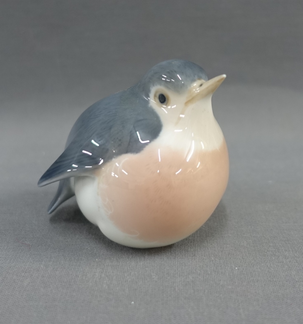 Royal Copenhagen porcelain Robin figure, 7cm