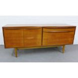 Morris of Glasgow mid century teak sideboard, 78 x 168 x 47cm