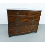 19th century chest with two short and three graduating long drawers, 89 x 115cm