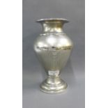 Early 20th century silver vase with secessionist motif and circular footrim, stamped T.97 and with