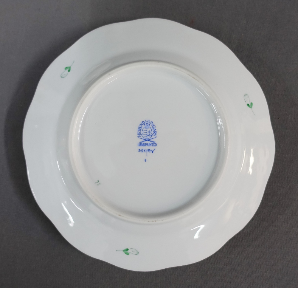 WITHDRAWN Herend porcelain muffin dish and cover with a lemon finial, 19cm wide, blue printed - Image 3 of 3