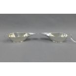 A pair of Art Deco silver sauce boats, Birmingham 1934, 16cm long (2)