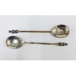 Pair of Victorian silver Seal top spoons, Hukin & Heath, Birmingham 1898, 20cm long, (2)