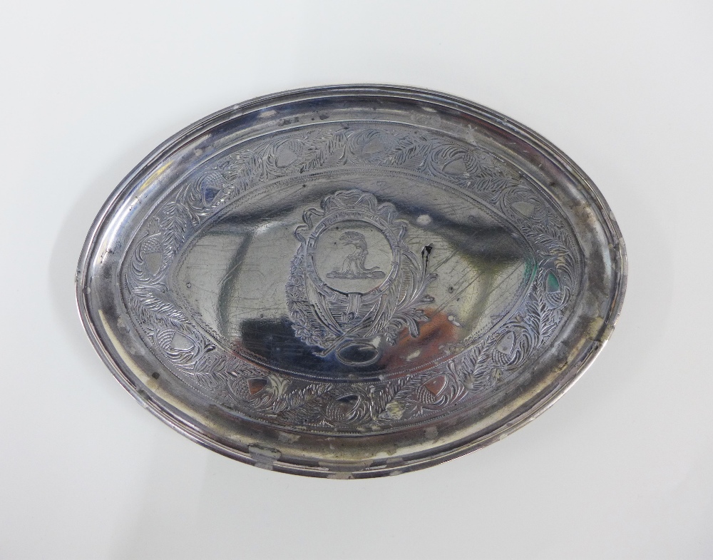 Silver card tray of oval outline Newcastle - Bild 2 aus 4