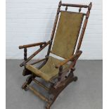 Late 19th / early 20th century American style rocking chair, (a/f) 105 x 56cm