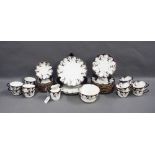 19th century English porcelain teaset, twelve place setting,