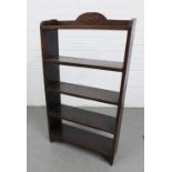 Early 20th century oak open bookcase, 110 x 60cm