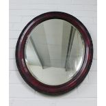 Early 20th century oval framed wall mirror, 60 x 50cm