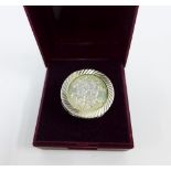 Gents silver coin ring