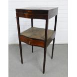 19th century mahogany two tier washstand, 84 x 40cm