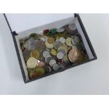 Box of miscellaneous tokens, etc (a lot)