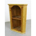 Pine corner cabinet, 65 x 45cm