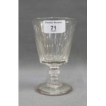 19th century knop stemmed drinking glass, 14cm high