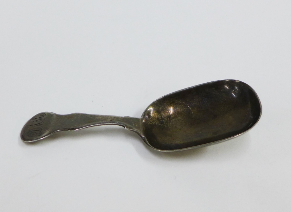 Scottish provincial silver caddy spoon, William Jameson, Aberdeen, (active 1806 - 1840) , 9cm long