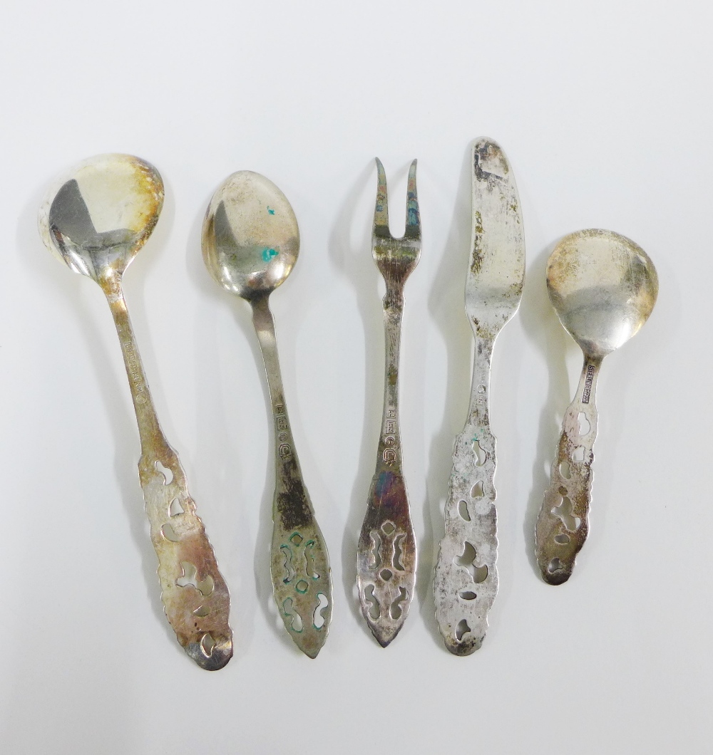 Norwegian silver flatware to include a spoon, stamped R. Elvesaeter, four others stamped Mylius - Bild 4 aus 4