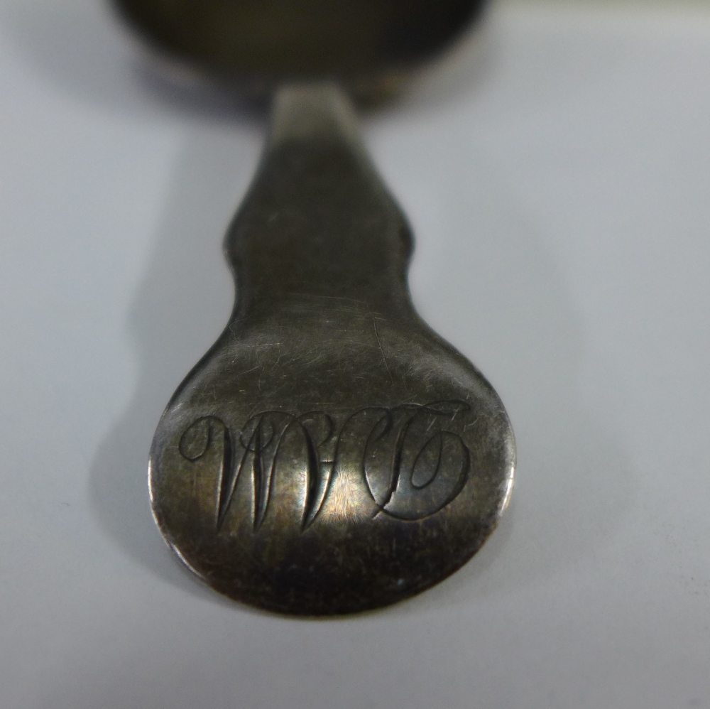 Scottish provincial silver caddy spoon, William Jameson, Aberdeen, (active 1806 - 1840) , 9cm long - Bild 5 aus 5