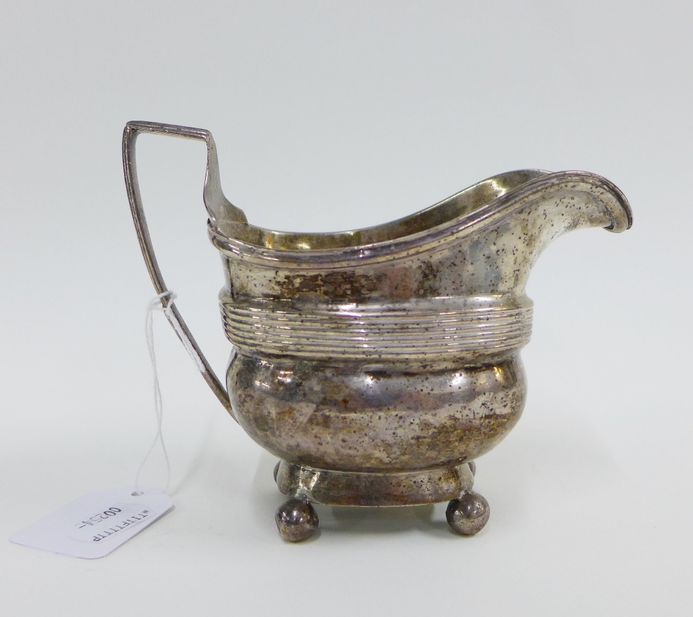 George III silver cream jug, Ann Robertson, Newcastle, 12cm high