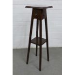 Early 20th century two tier plant stand, 92 x 26cm
