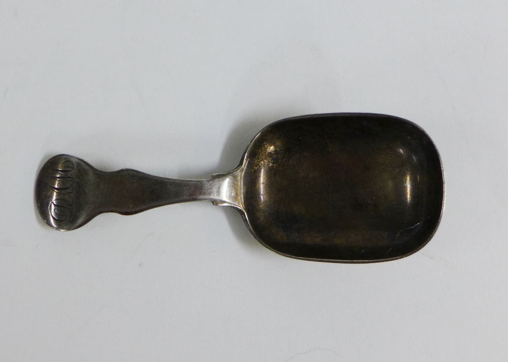 Scottish provincial silver caddy spoon, William Jameson, Aberdeen, (active 1806 - 1840) , 9cm long - Bild 2 aus 5