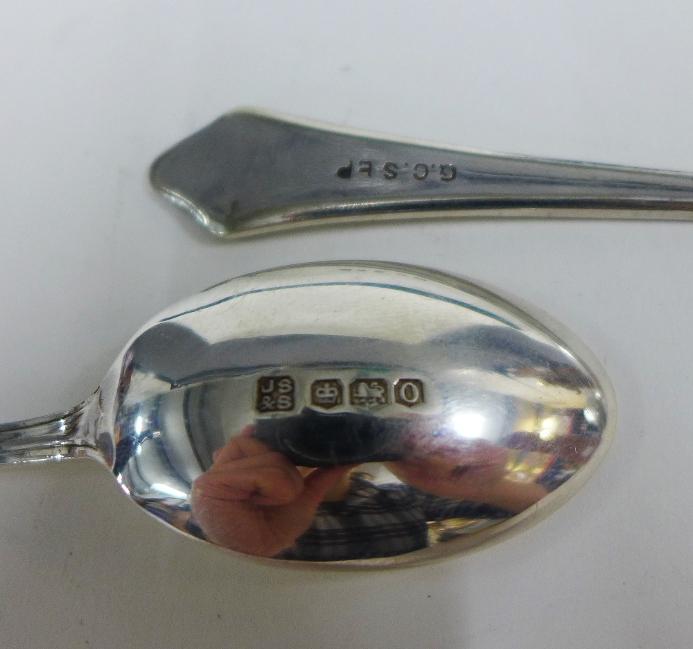Cased set of six Sheffield silver teaspoons - Image 4 of 4