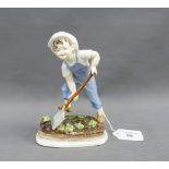 Royal Worcester china figure 'Saturday's Child Works Hard for a Living', 18cm