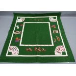 Dice and Playing Cards wool tapestry panel, 90 x 90cm