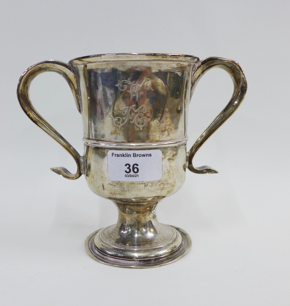 Georgian silver loving cup, John Langlands II, Newcastle, 15cm high