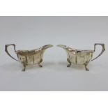 George V pair of silver cream jugs, Birmingham 1934 (2)