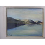 RL Taylor, 'Loch Moy', watercolour, signed and framed under glass, 28 x 22cm